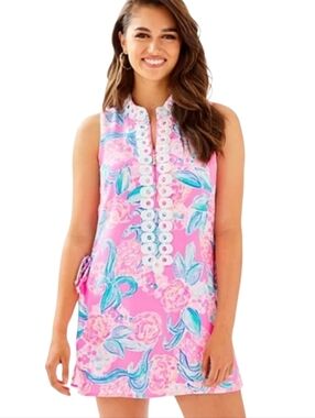 Lilly Pulitzer Jonna Heart Pineapple Romper Skort Dress Size 14 Resort Vacation